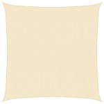 vidaXL Pânză parasolar, crem, 6 x 6 m, HDPE, 160 g/m²