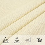 vidaXL Pânză parasolar, crem, 6 x 6 m, HDPE, 160 g/m²