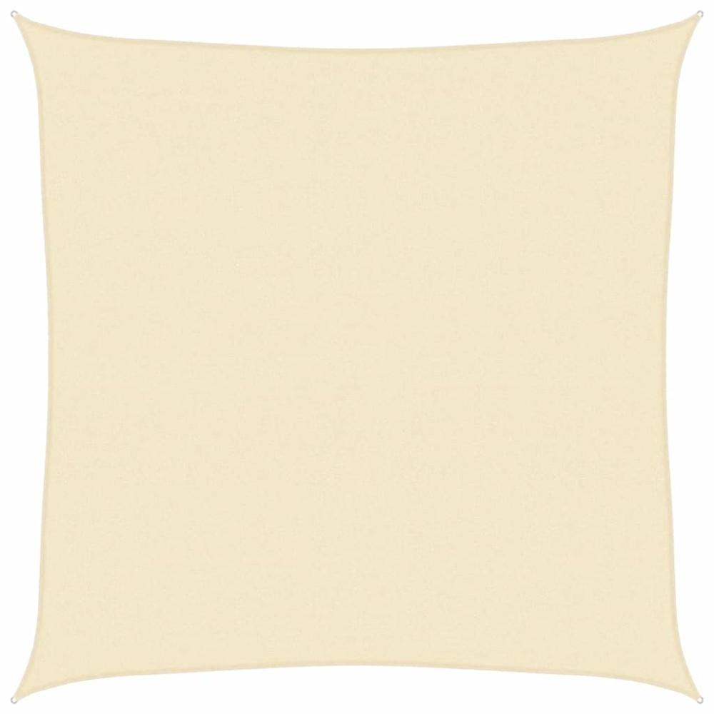 vidaXL Pânză parasolar, crem, 7 x 7 m, 160 g/m², HDPE