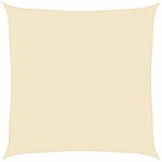 vidaXL Pânză parasolar, crem, 7 x 7 m, 160 g/m², HDPE