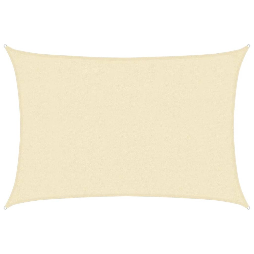 vidaXL Pânză parasolar, crem, 2,5 x 4 m, HDPE, 160 g/m²