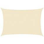 vidaXL Pânză parasolar, crem, 2,5 x 4 m, HDPE, 160 g/m²