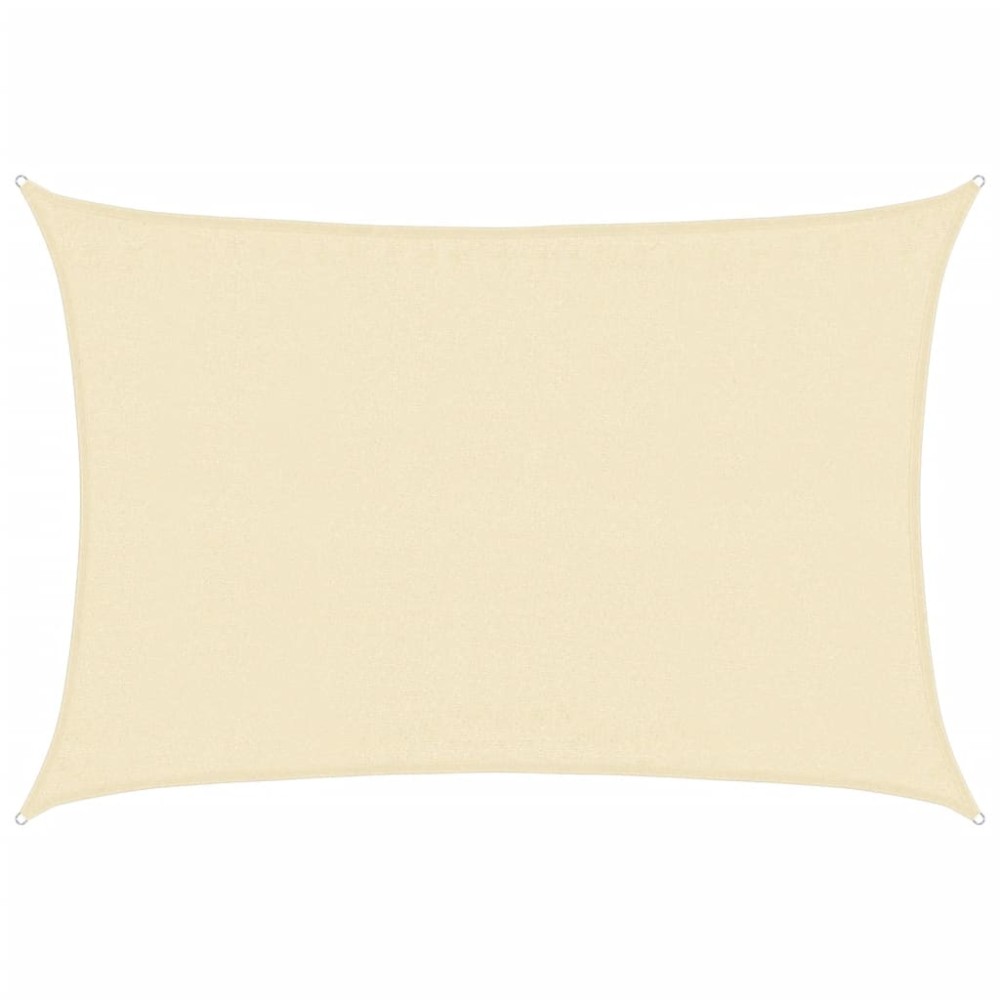 vidaXL Pânză parasolar, crem, 3,5x5 m, HDPE, 160 g/m²