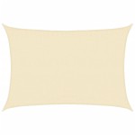 vidaXL Pânză parasolar, crem, 3,5x5 m, HDPE, 160 g/m²