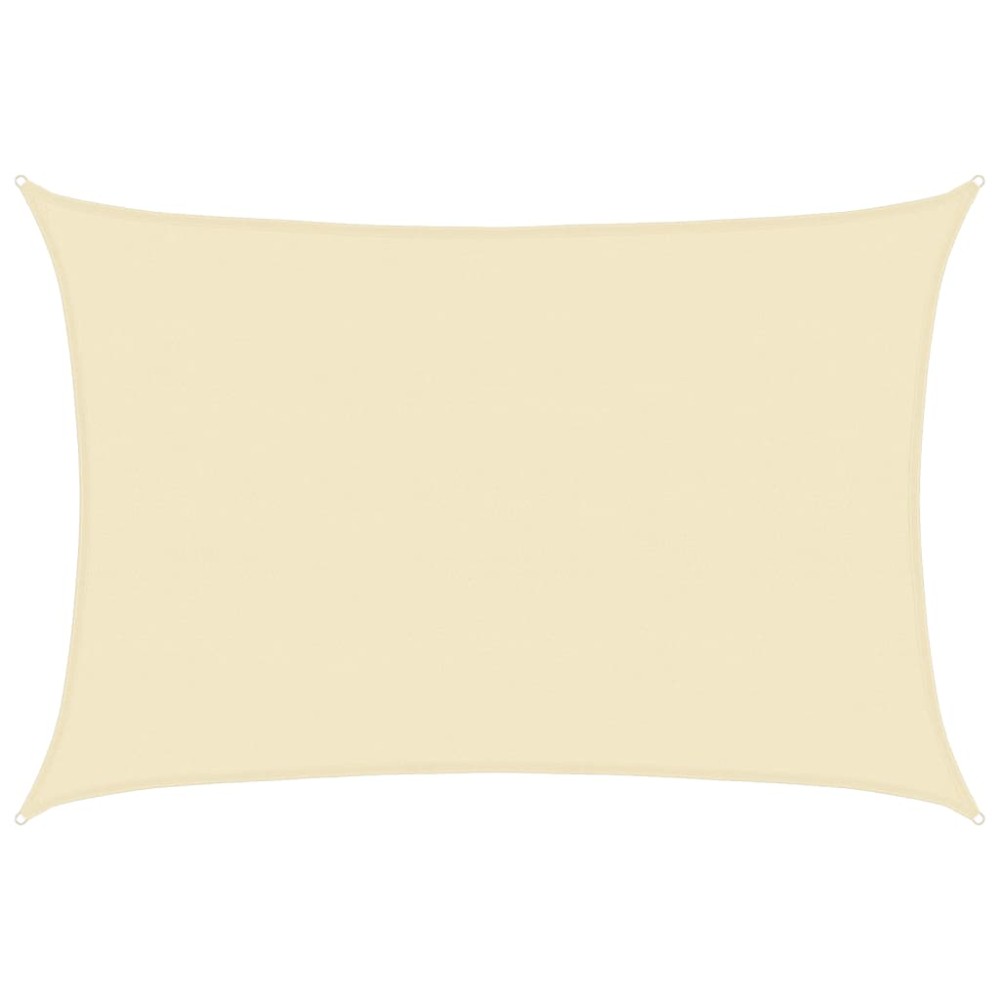 vidaXL Pânză parasolar, crem, 5x7 m, HDPE, 160 g/m²