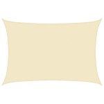 vidaXL Pânză parasolar, crem, 5x7 m, HDPE, 160 g/m²