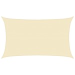 vidaXL Pânză parasolar, crem, 5 x 8 m, HDPE, 160 g/m²