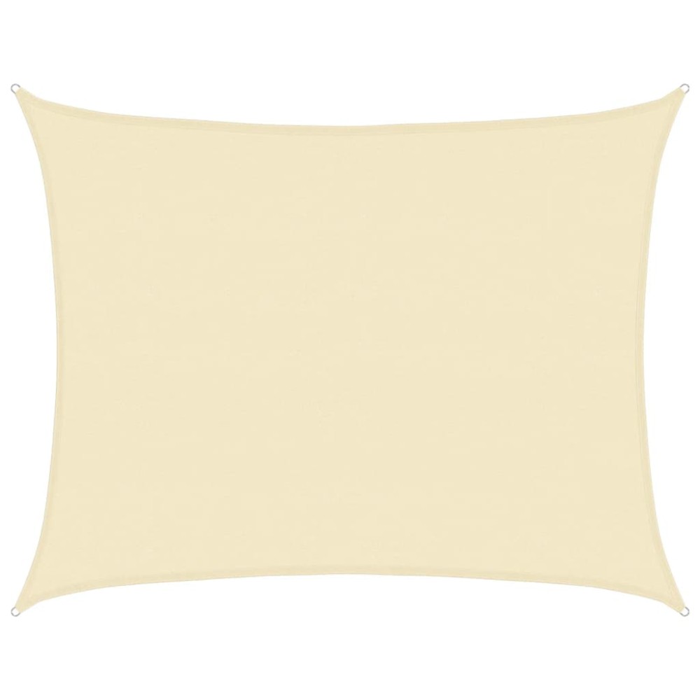 vidaXL Pânză parasolar, crem, 6x7 m, HDPE, 160 g/m²