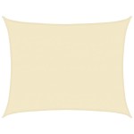 vidaXL Pânză parasolar, crem, 6x7 m, HDPE, 160 g/m²