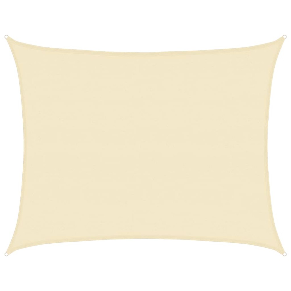 vidaXL Pânză parasolar, crem, 6 x 8 m, HDPE, 160 g/m²