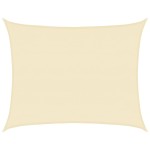 vidaXL Pânză parasolar, crem, 6 x 8 m, HDPE, 160 g/m²