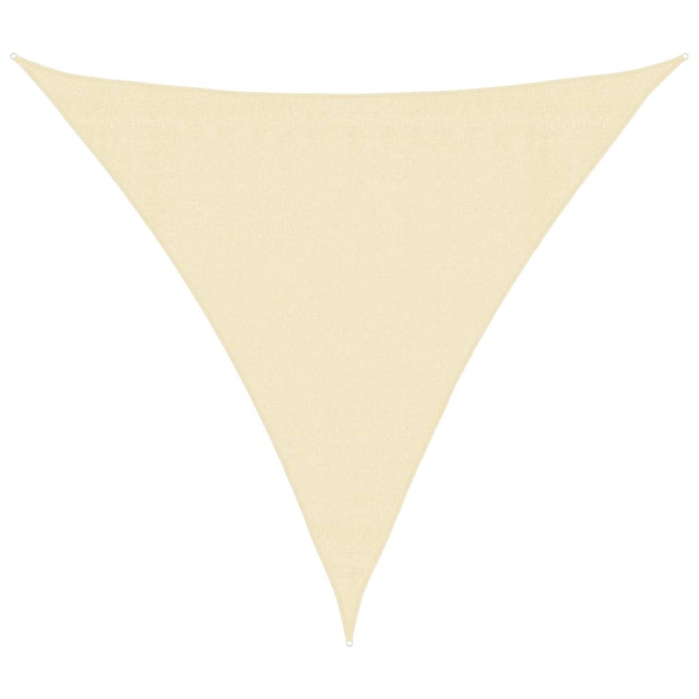 vidaXL Pânză parasolar, crem, 3x3x3 m, HDPE, 160 g/m²