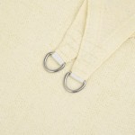 vidaXL Pânză parasolar, crem, 3 x 4 x 5 m, HDPE, 160 g/m²