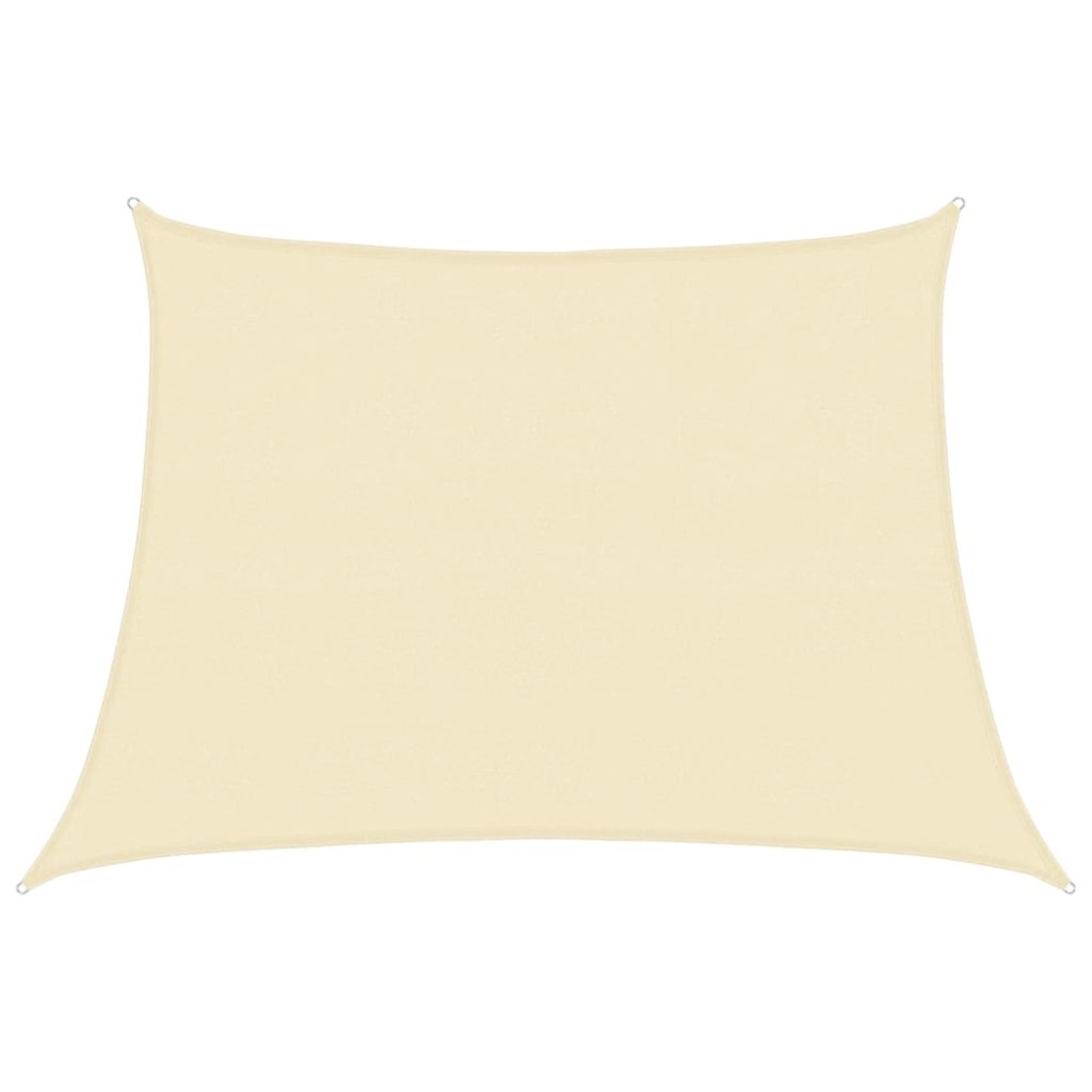 vidaXL Pânză parasolar, crem, 4/5x3 m, HDPE, 160 g/m²