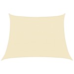 vidaXL Pânză parasolar, crem, 4/5x3 m, HDPE, 160 g/m²