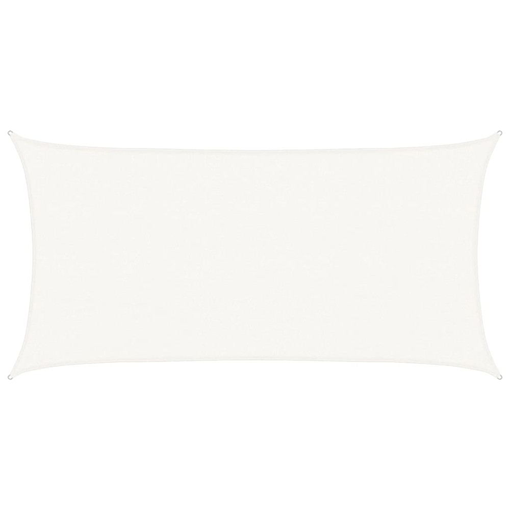 vidaXL Pânză parasolar, alb, 2,5 x 5 m, HDPE, 160 g/m²