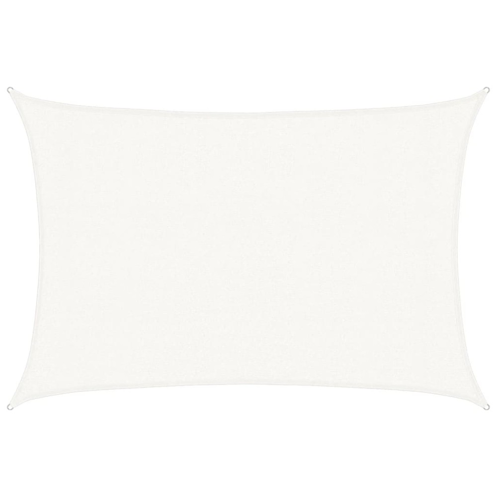 vidaXL Pânză parasolar, alb, 3 x 4 m, HDPE, 160 g/m²