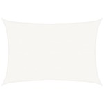 vidaXL Pânză parasolar, alb, 5 x 6 m, HDPE, 160 g/m²