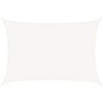 vidaXL Pânză parasolar, alb, 5 x 7 m, HDPE, 160 g/m²