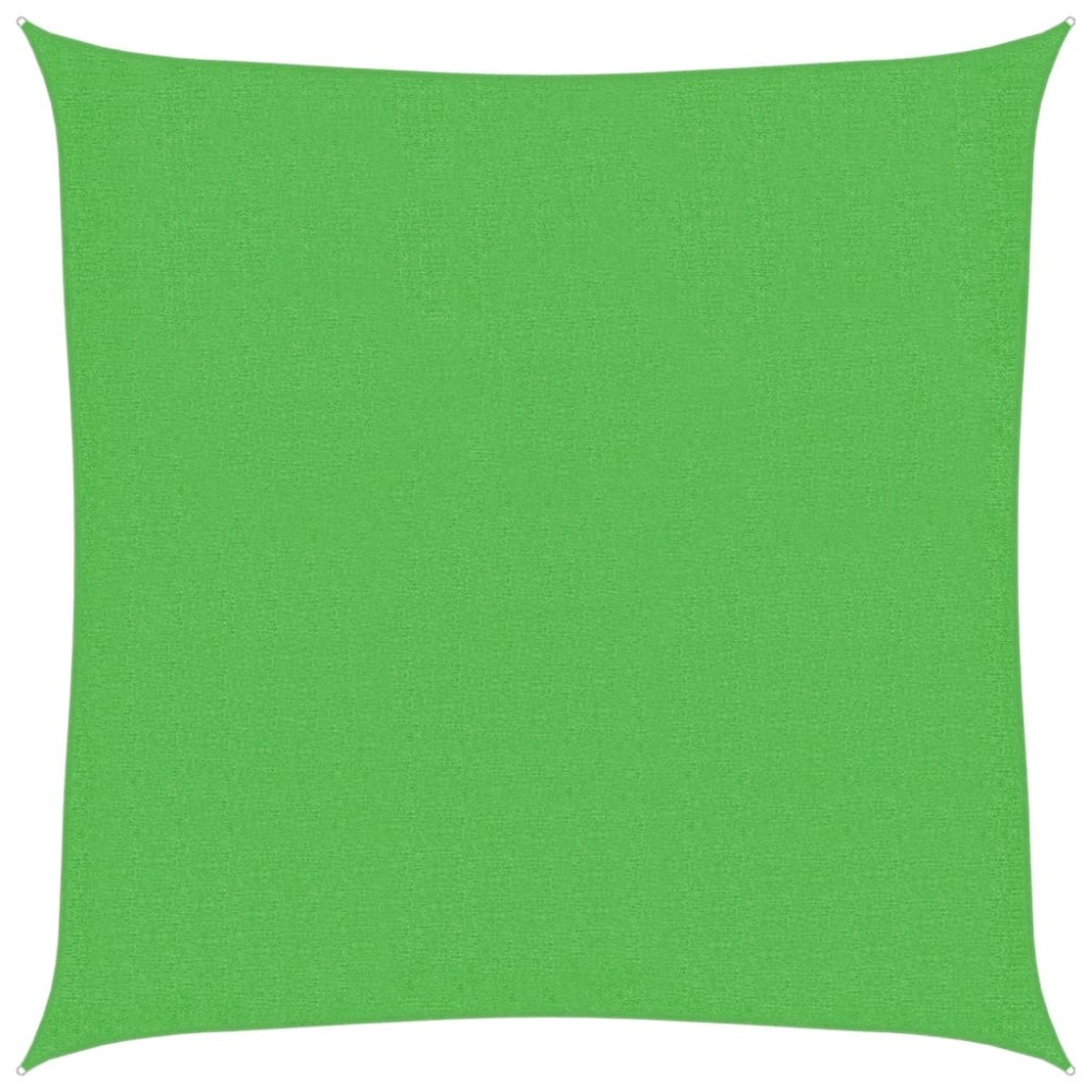 vidaXL Pânză parasolar, verde deschis, 2,5x2,5 m, HDPE, 160 g/m²