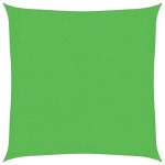 vidaXL Pânză parasolar, verde deschis, 2,5x2,5 m, HDPE, 160 g/m²