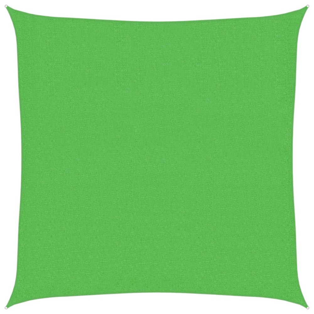 vidaXL Pânză parasolar, verde deschis, 3,6 x 3,6 m, HDPE, 160 g/m²