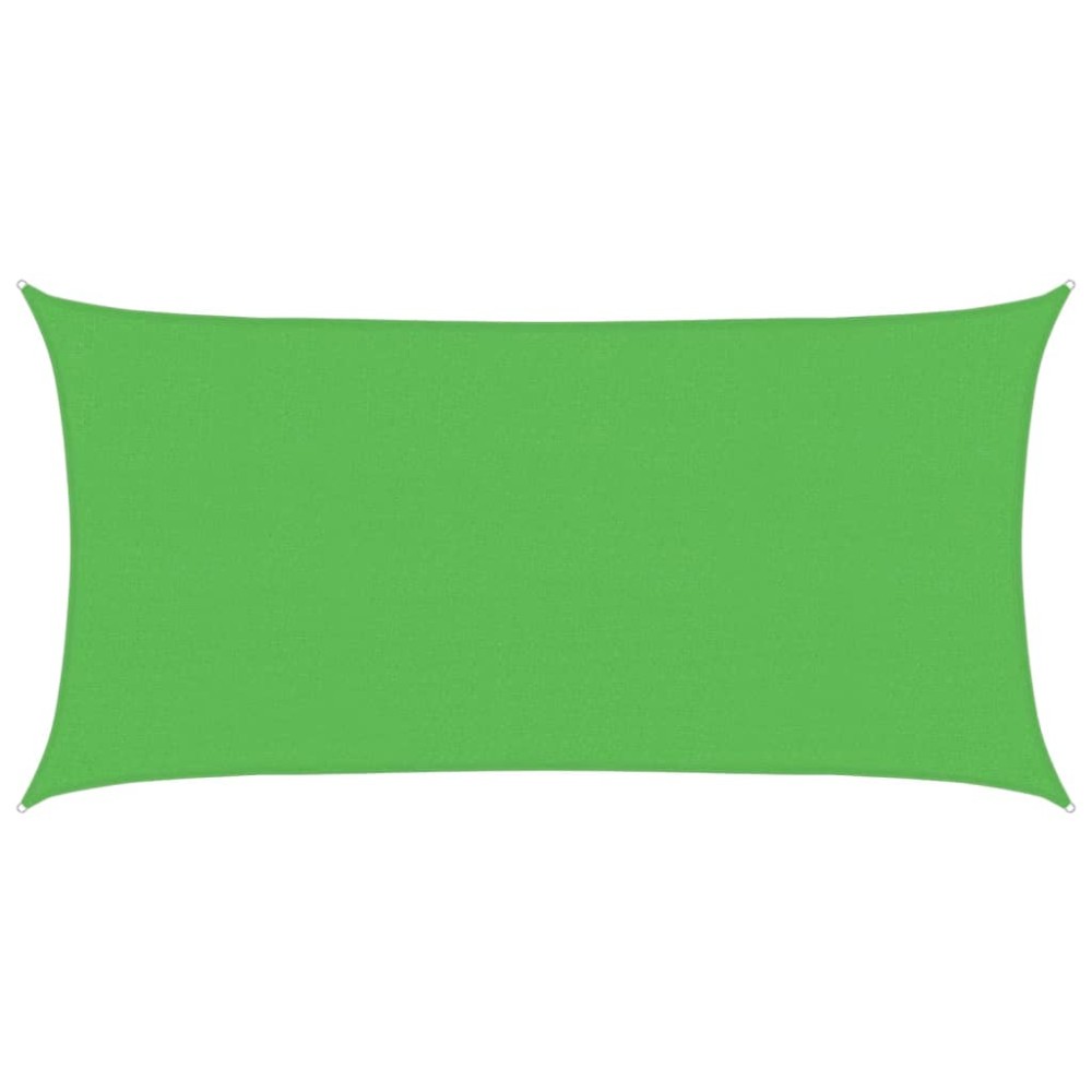 vidaXL Pânză parasolar verde dreptunghiular 2,5x5 m HDPE 160 g/m²