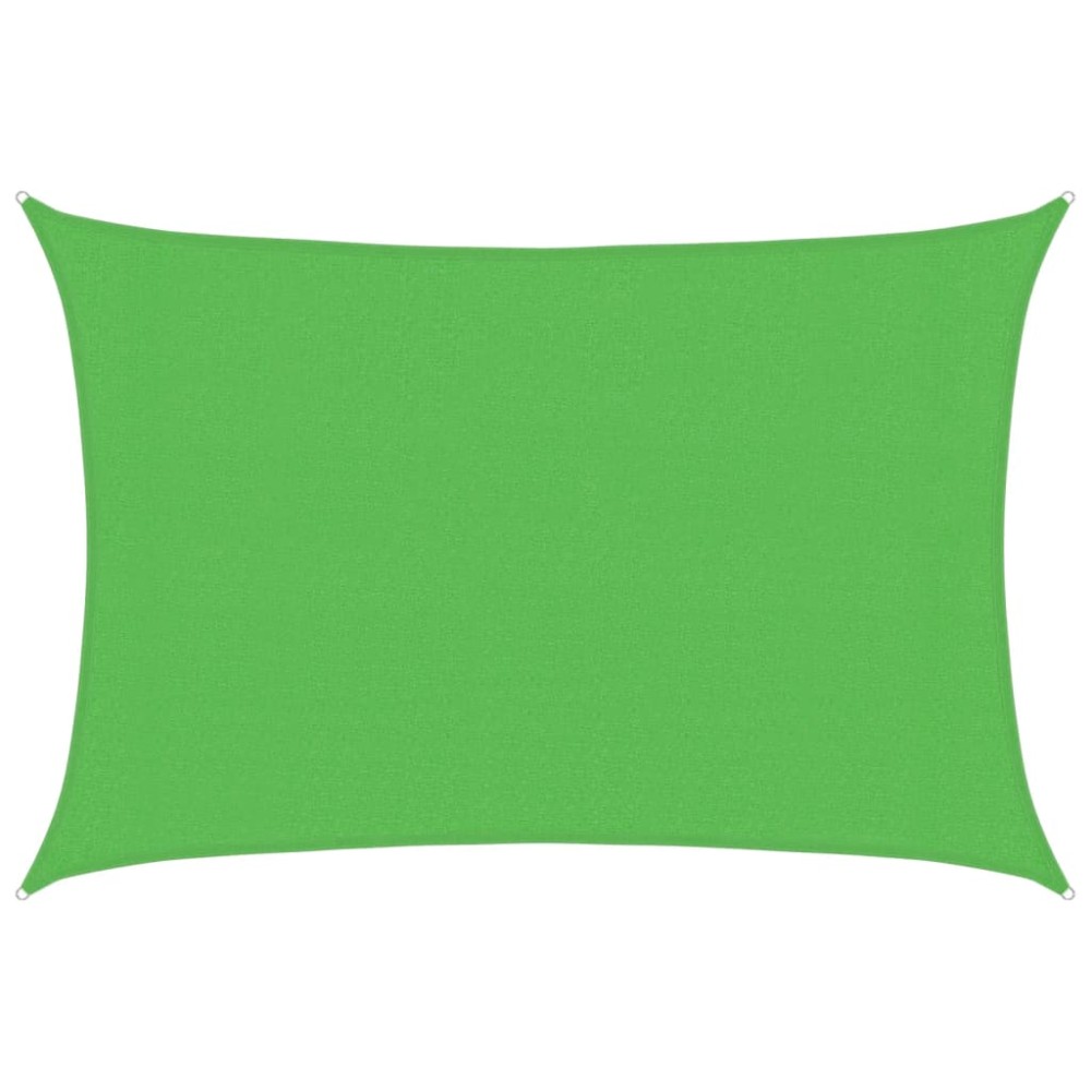 vidaXL Pânză parasolar, verde deschis, 3x4 m, HDPE, 160 g/m²