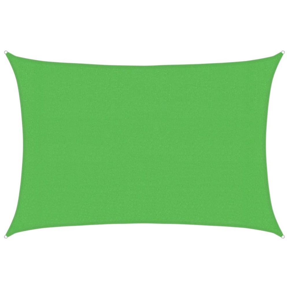 vidaXL Pânză parasolar, verde deschis, 3x4,5, HDPE, 160 g/m²