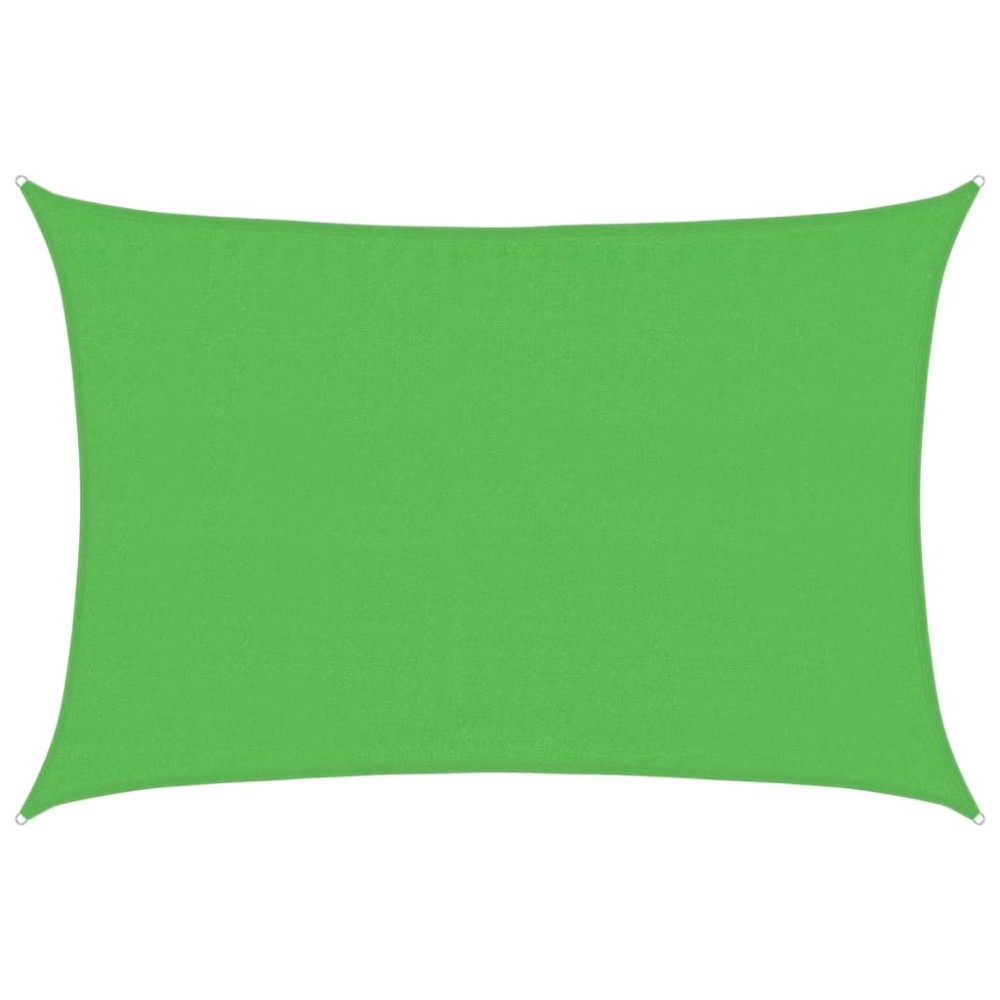 vidaXL Pânză parasolar, verde deschis, 3,5x4,5 m, HDPE, 160 g/m²