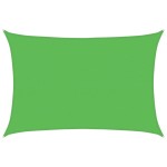 vidaXL Pânză parasolar, verde deschis, 5x7 m, 160 g/m², HDPE