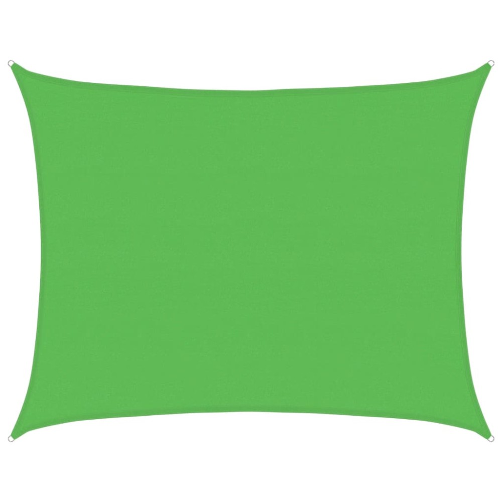 vidaXL Pânză parasolar, verde deschis, 6x7 m, HDPE, 160 g/m²