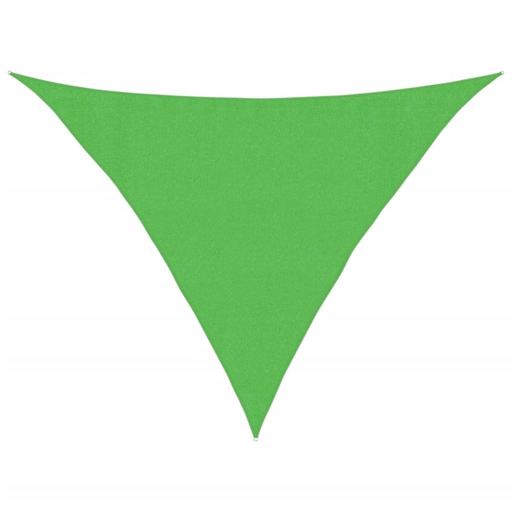 vidaXL Pânză parasolar, verde deschis, 3,5x3,5x4,9 m, HDPE, 160 g/m²