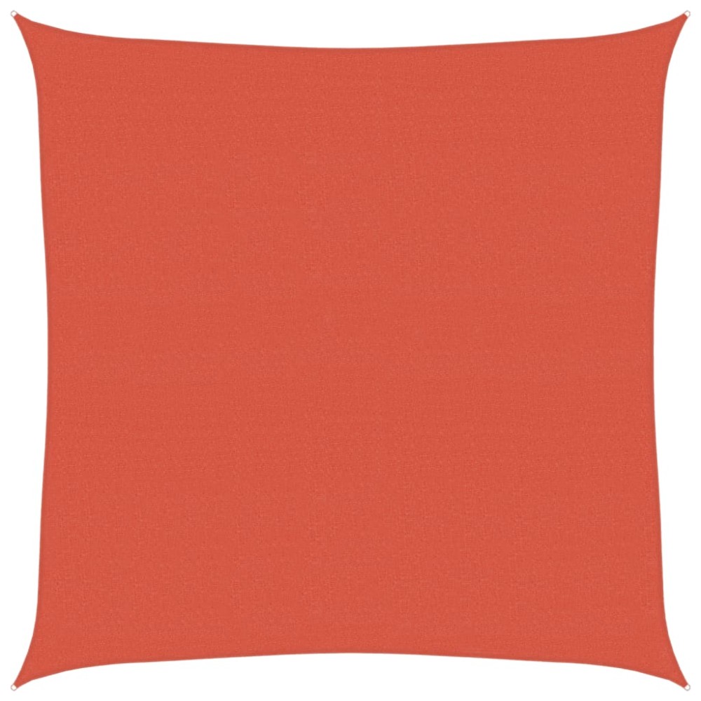 vidaXL Pânză parasolar, cărămiziu, 4 x 4 m, HDPE, 160 g / m²