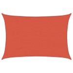 vidaXL Pânză parasolar, cărămiziu, 4x6 m, HDPE, 160 g/m²
