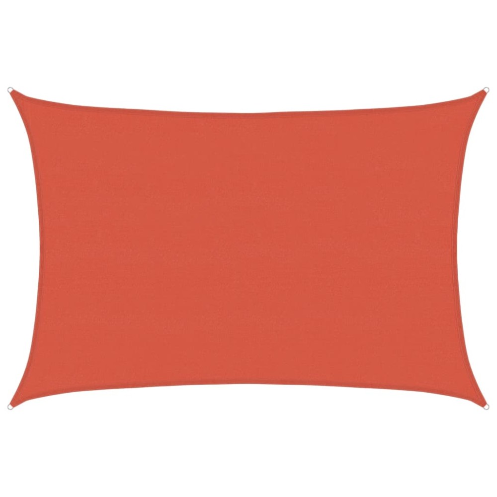 vidaXL Pânză parasolar, cărămiziu, 5x7 m, HDPE, 160 g/m²