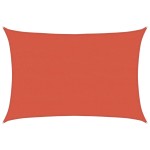 vidaXL Pânză parasolar, cărămiziu, 5x7 m, HDPE, 160 g/m²