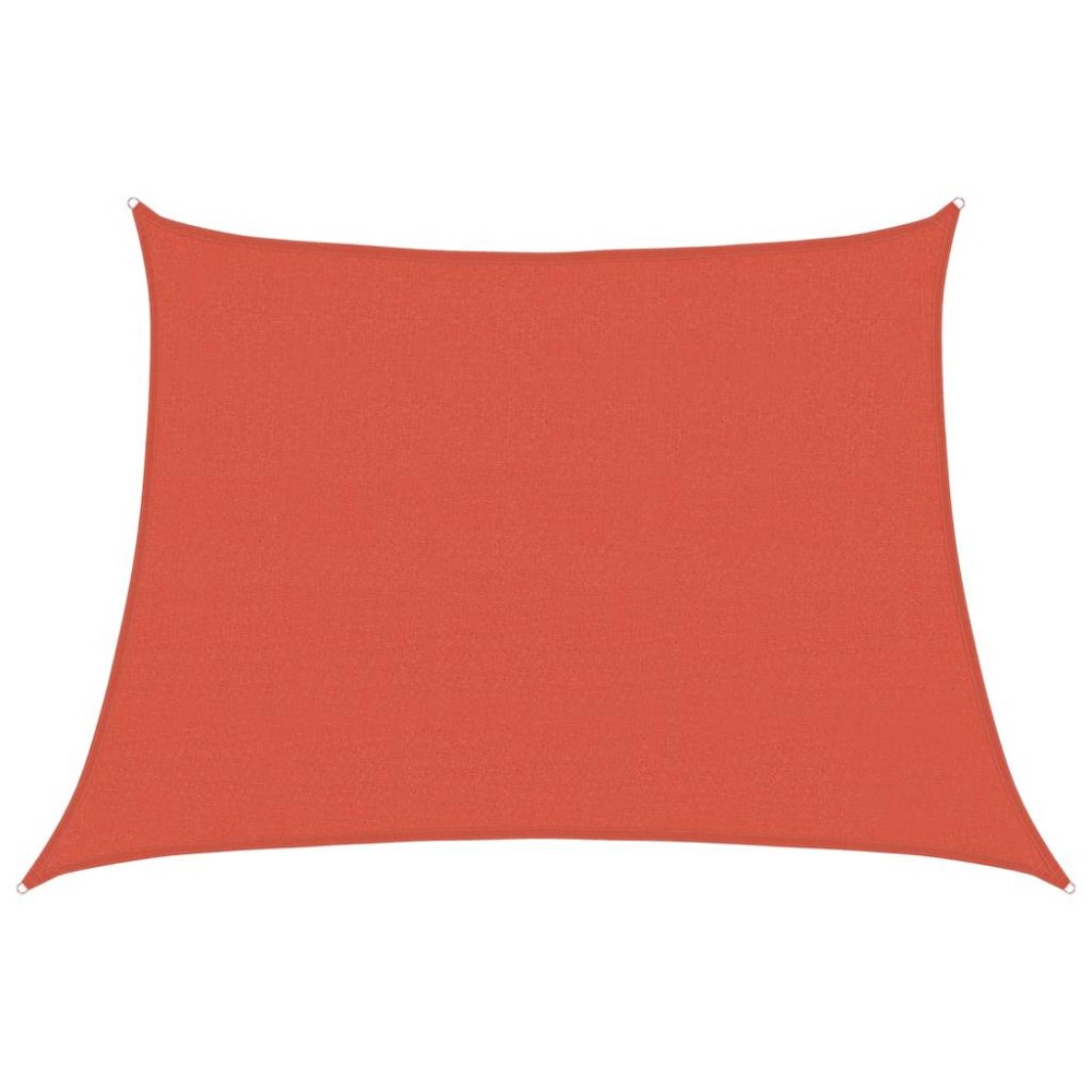 vidaXL Pânză parasolar, teracotă, trapez, 4/5x3 m, HDPE, 160 g/m²