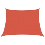 vidaXL Pânză parasolar, teracotă, trapez, 4/5x3 m, HDPE, 160 g/m²