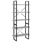 vidaXL Bibliotecă 5 niveluri gri sonoma, 80x30x175 cm lemn prelucrat vidaXL Bibliotecă 5 niveluri gri sonoma, 80x30x175 cm lemn prelucrat