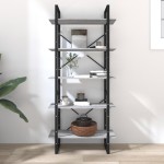 vidaXL Bibliotecă 5 niveluri gri sonoma, 80x30x175 cm lemn prelucrat vidaXL Bibliotecă 5 niveluri gri sonoma, 80x30x175 cm lemn prelucrat
