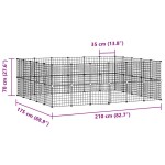 vidaXL Cușcă animale de companie cu ușă 44 panouri negru 35x35 cm oțel vidaXL Cușcă animale de companie cu ușă 44 panouri negru 35x35 cm oțel