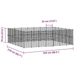 vidaXL Cușcă animale de companie cu ușă 52 panouri negru 35x35 cm oțel