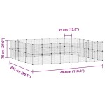 vidaXL Cușcă animale de companie cu ușă 60 panouri negru 35x35 cm oțel