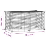 vidaXL Cușcă animale de companie cu ușă, 8 panouri, negru 35x35cm oțel vidaXL Cușcă animale de companie cu ușă, 8 panouri, negru 35x35cm oțel