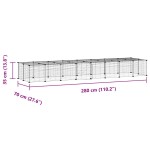 vidaXL Cușcă animale de companie cu ușă 36 panouri negru 35x35 cm oțel