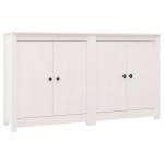 vidaXL Servante, 2 buc., alb, 70x35x80 cm, lemn masiv de pin