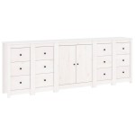 vidaXL Servantă, alb, 230x35x80 cm, lemn masiv de pin vidaXL Servantă, alb, 230x35x80 cm, lemn masiv de pin