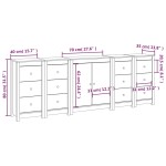 vidaXL Servantă, alb, 230x35x80 cm, lemn masiv de pin vidaXL Servantă, alb, 230x35x80 cm, lemn masiv de pin