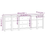 vidaXL Servantă, alb, 230x35x80 cm, lemn masiv de pin vidaXL Servantă, alb, 230x35x80 cm, lemn masiv de pin